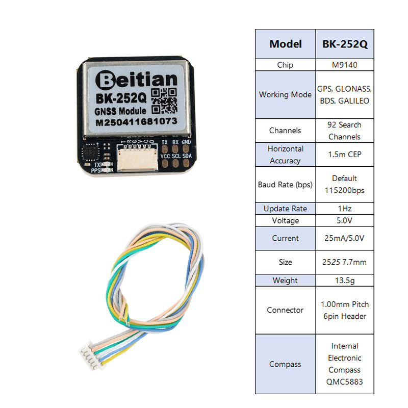 Gps Module Drone - Moduł GPS GNSS Beitian BK-252Q z